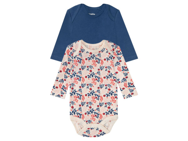 lupilu Baby meisjes rompertjes (Blauw/print, 62/68)