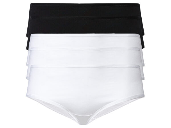 esmara 5 dames hipsters (XXL (52/54), Zwart/wit)