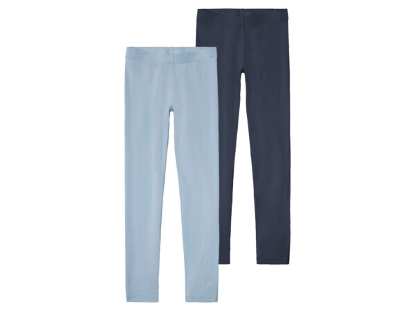 pepperts! 2 kinder leggings (158/164, Donkerblauw/lichtblauw)