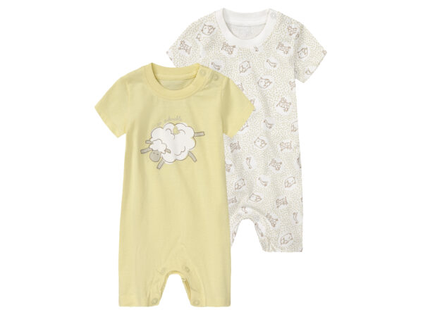 lupilu 2 baby pyjama&apos;s (Beige/Geel, 62)
