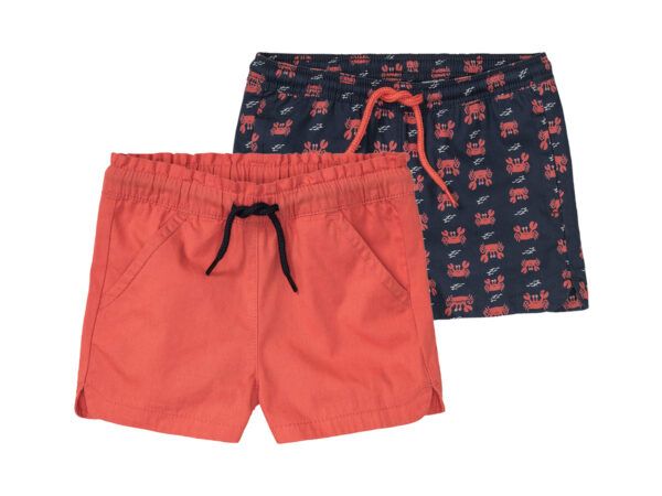 lupilu Kinder shorts (98/104, Donkerblauw/koraal)