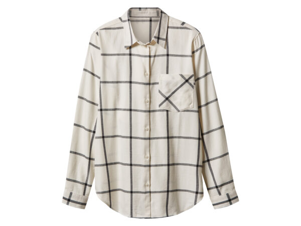 esmara Flanellen dames blouse (Beige, XS (32/34))