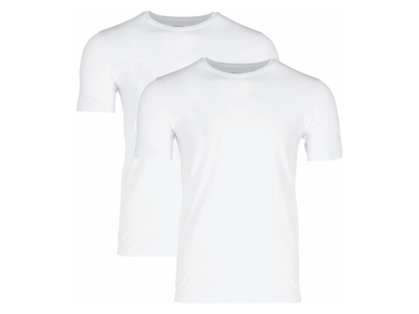 MEXX 2 Heren T-shirts (Ronde hals, Wit, S)