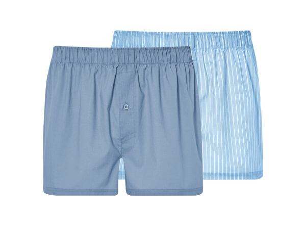 LIVERGY 2 heren boxershorts (strepen/blauw, XXL)