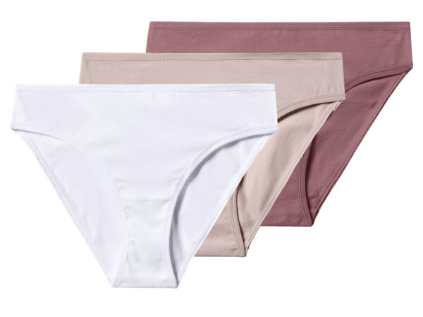 esmara Set van 3 dames onderbroeken (Roze/wit, XL (48/50))