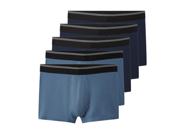 esmara Men Set van 5 heren boxers (Donkerblauw/blauw, S)
