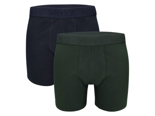 MEXX Set van 2 heren boxers (Donkerblauw/groen, XL)