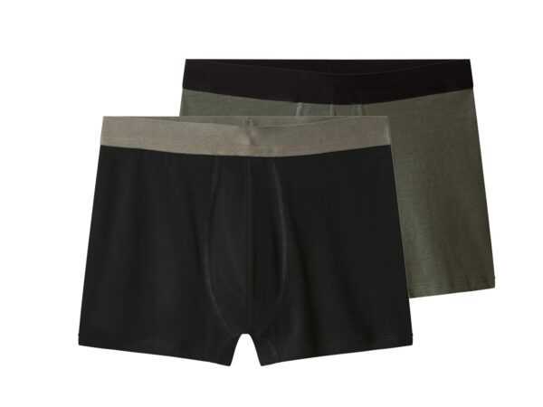 esmara Men Set van 2 heren boxers (Zwart/groen, M)