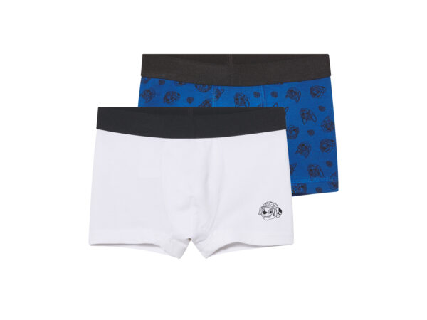 2 Kinderboxers (Wit/blauw, 110/116)