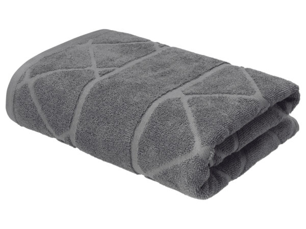 LIVARNO Douchehanddoek 70 x 140 cm (Grijs/geruit)