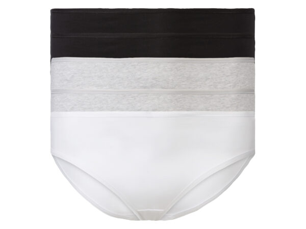 esmara 5 dames slips (XL (48/50), Zwart/grijs/wit)