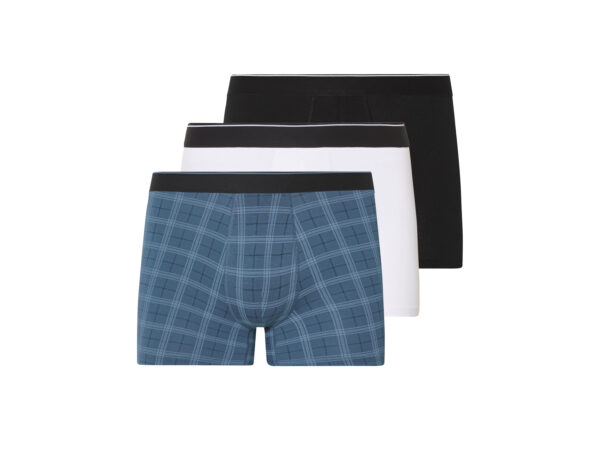esmara Men 3 Heren boxers (zwart/geruit/wit, XXL)