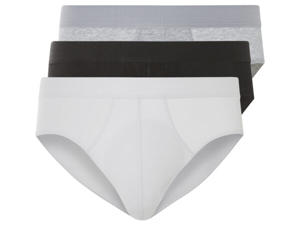 LIVERGY Herenslips 3-pack (Zwart/grijs/wit, S)