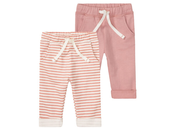lupilu 2 baby joggingbroeken (74/80, Lichtroze)