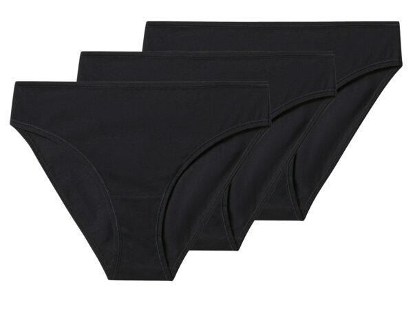 esmara Set van 3 dames onderbroeken (Zwart, XL (48/50))