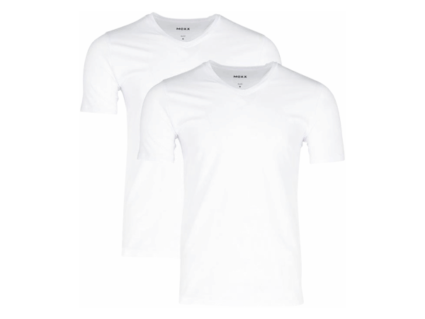 MEXX 2 Heren T-shirts (V-hals, Wit, S)