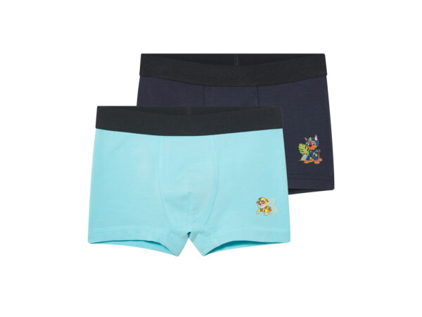 2 Kinderboxers (Donkerblauw/lichtblauw, 98/104)