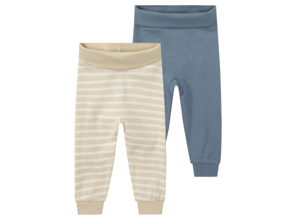 lupilu Baby jongens joggingbroek 2 stuks (62/68, Blauw/beige)