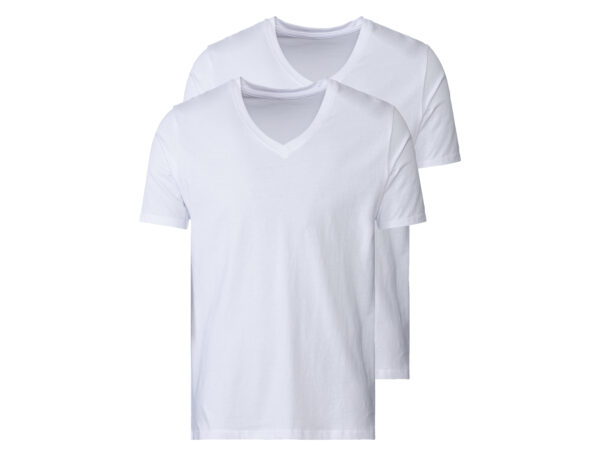 MEXX 2 heren T-shirts (Wit, V-hals, L)
