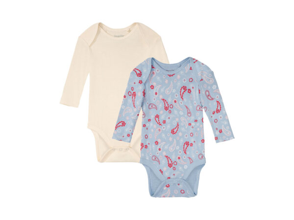lupilu Baby meisjes rompertjes (Wit/blauw, 62/68)