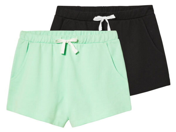pepperts! 2 meisjes sweatshort (146/152, Zwart/mint)