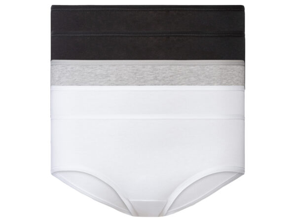 esmara 5 dames hipsters (Zwart/grijs/wit, XS (32/34))