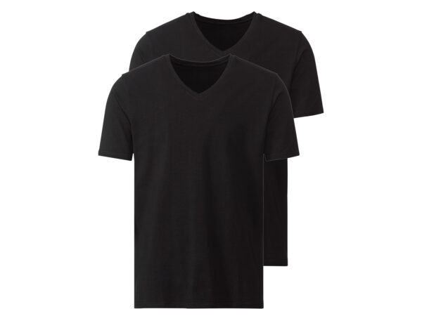 MEXX 2 heren T-shirts (Zwart, V-hals, M)