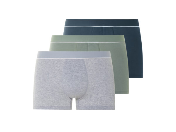 esmara Men 3 Heren boxers (donkerblauw/grijs/groen, L)