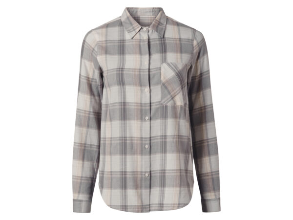 esmara Flanellen dames blouse (Grijs, M (40/42))