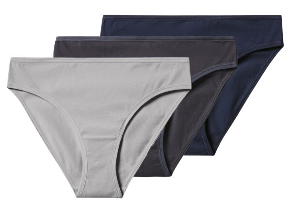 esmara Set van 3 dames onderbroeken (Donkerblauw/grijs, M (40/42))
