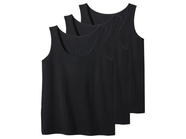 esmara Set van 3 dames hemden - Plus size (Zwart, XL (48/50))