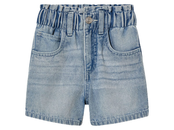 lupilu Kleuters denim paperbag short (122/128, Lichtblauw)