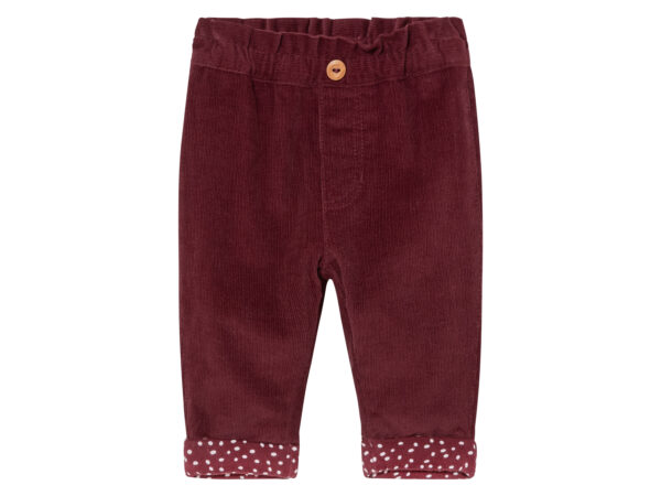 lupilu Baby corduroy broek (62/68, Donkerrood)