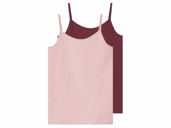 esmara 2 Kinder hemden (Bordeaux/roze, 134/140)
