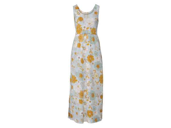 esmara Dames maxi-jurk (Bloemen/blauw, L (44/46))