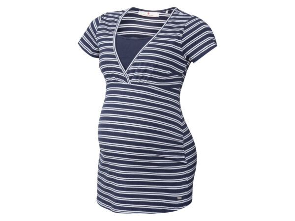 bellybutton Dames zwangerschapsshirt (36, Donkerblauw/wit gestreept)