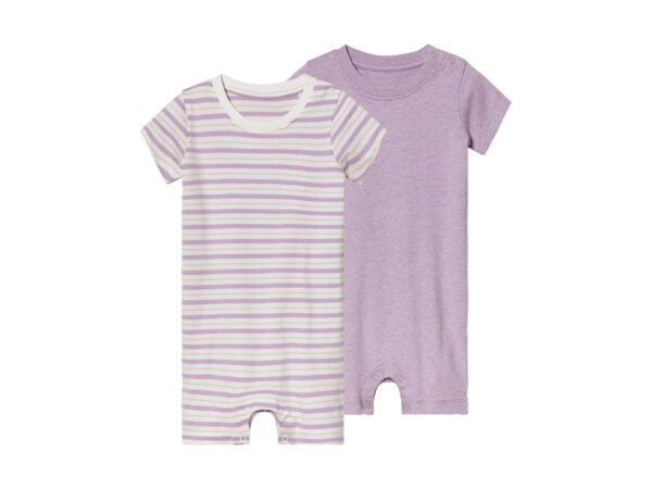 lupilu 2 stuks baby pyjama&apos;s (74/80, lila)