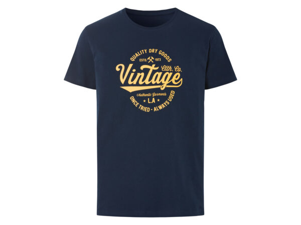 LIVERGY Heren T-shirt (Marineblauw, S)